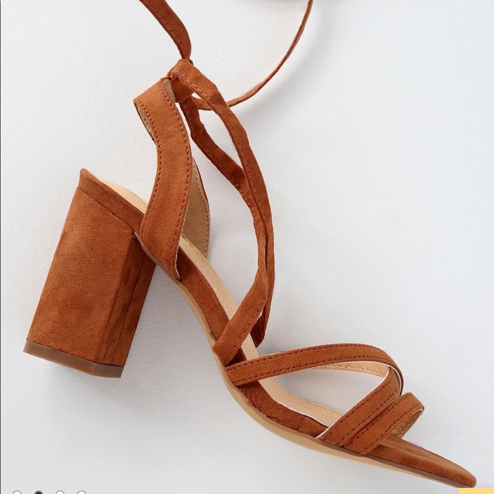 Lulus Suede Lace Up Heels
